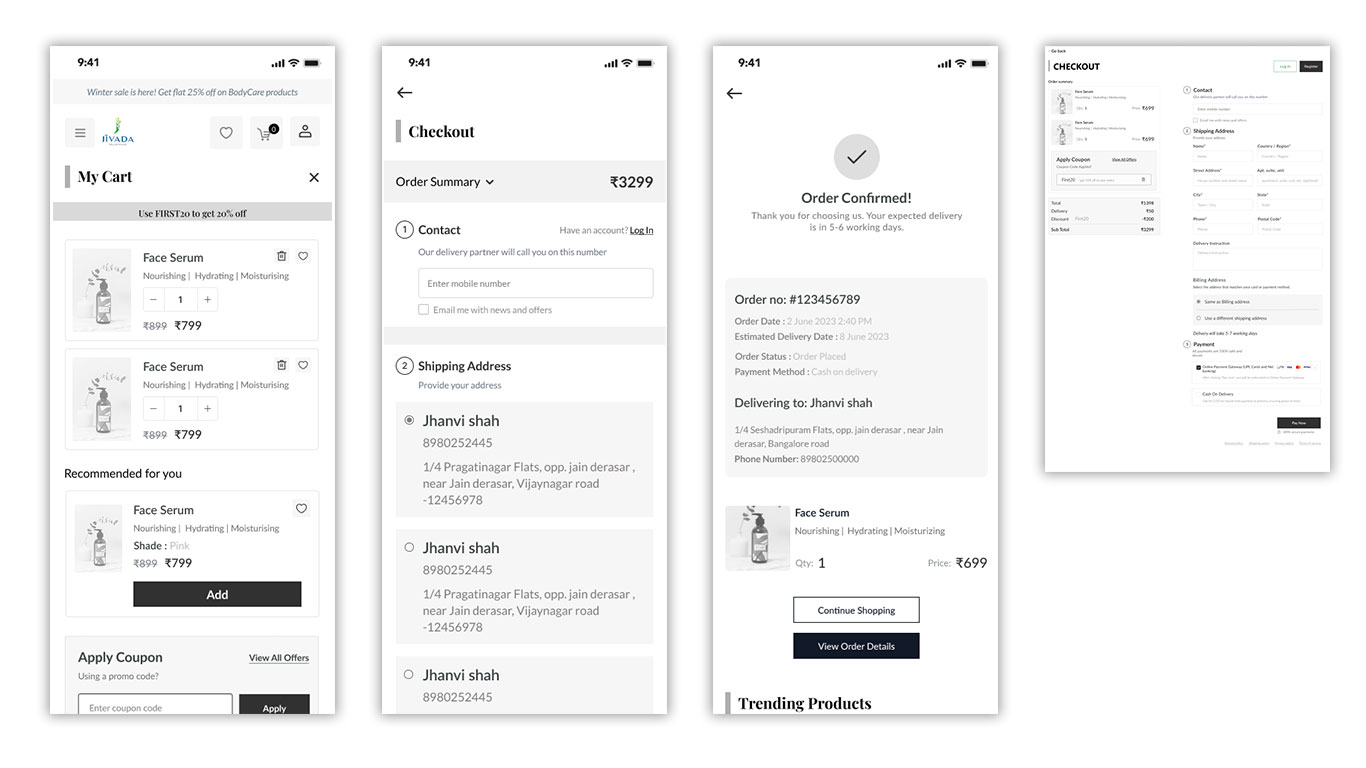 Checkout UI design