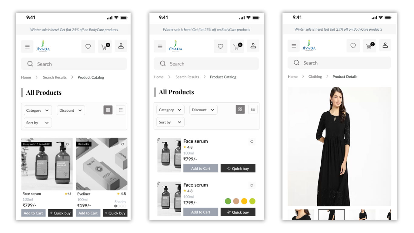 Redesigned product detail page