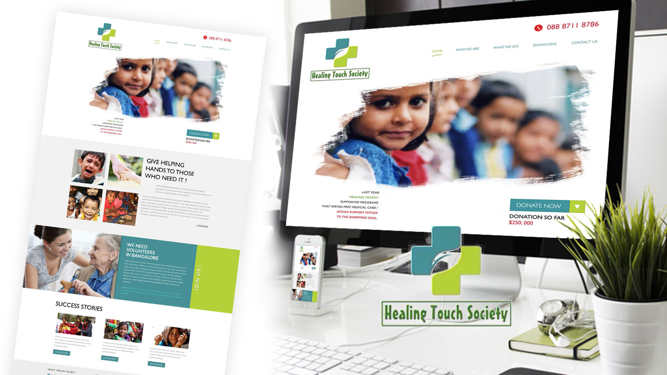 Healing Touch Society homepage design