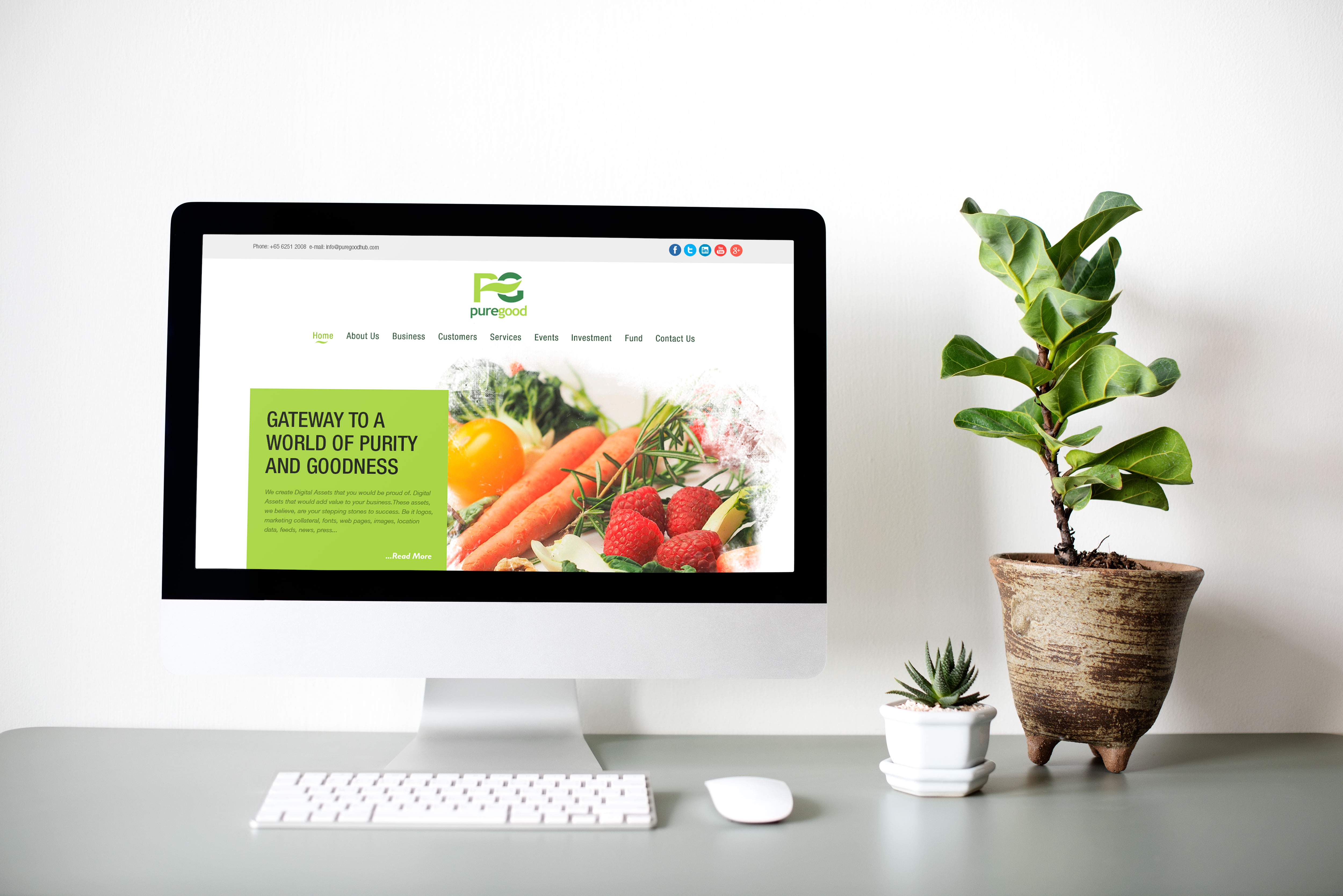Puregood Global homepage design